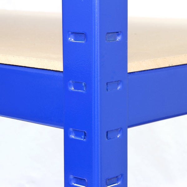 Monster Racking 5 x T-Rax Lagerregal 120cm L x 60cm B - Blau