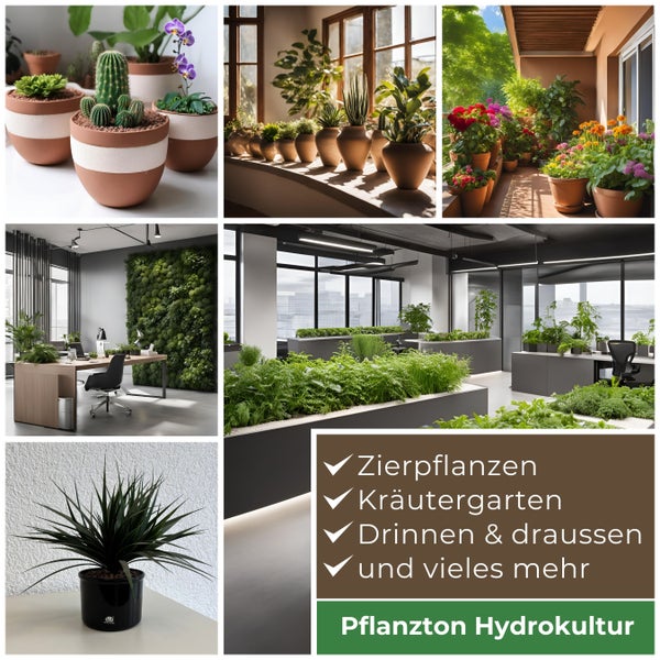 Blusana Blähton 10l Pflanzsubstrat für Hydrokultur Ton-Granulat Körnung 2-4 mm Pflanzton Drainagematerial & Bodenauflockerung