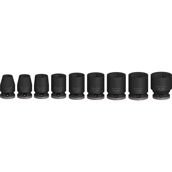 Bosch Steckschlüsselsatz mit verschiedenen Größen.