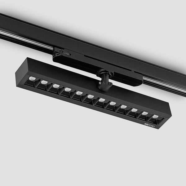 Arcchio LED Stromschienenstrahler Millay (Modern) in Schwarz aus Aluminium (1 flammig, ) Arbeitszimmerleuchte