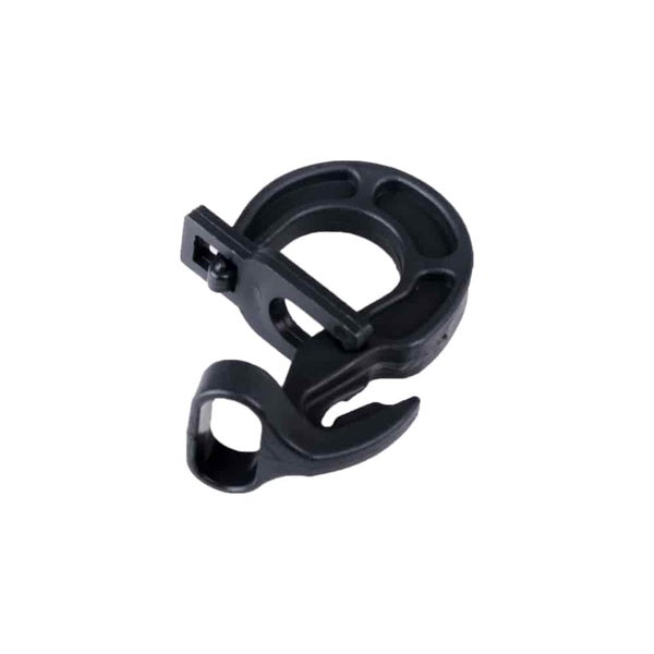 Kabelclip aus Kunststoff in Schwarz zur Befestigung von Kabeln