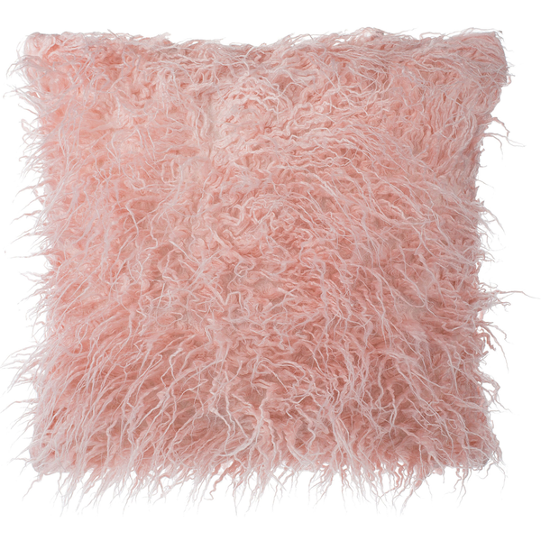 Dekokissen 2er Set DAISY Webpelz 45 x 45 cm Rosa Ohne Muster