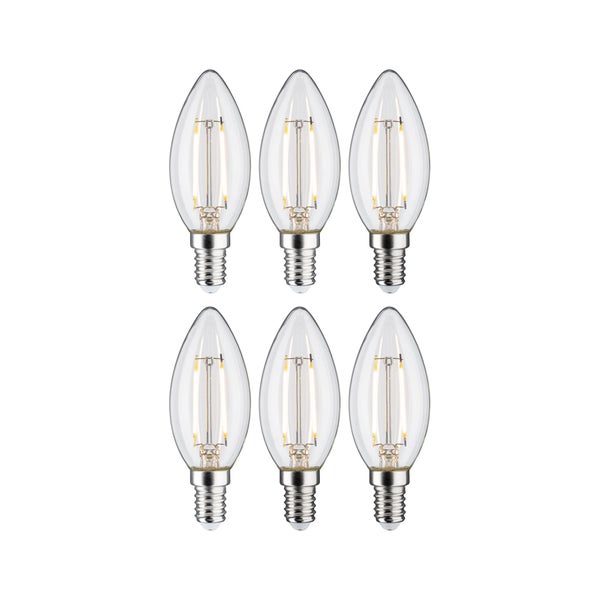 Sechs LED Leuchtmittel in Tropfenform