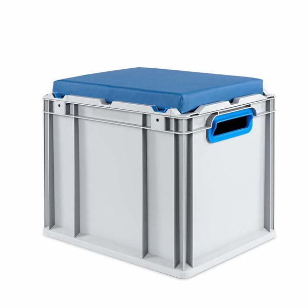 PROREGAL Eurobox NextGen Seat box Blau HxBxT 365 x 30 x 40 cm 30 Liter Griffe Offen Eurobehälter Sitzbox Transportbox