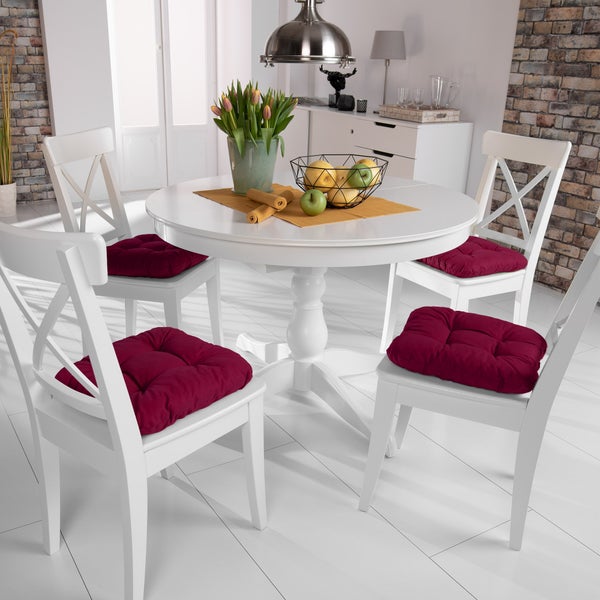 Beautissu Lisa Stuhlkissen 40x40x8cm Rot (4tlg)