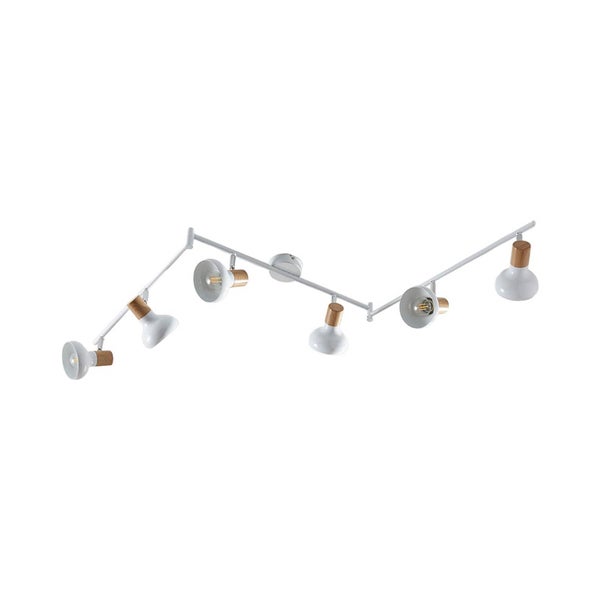 Lindby Deckenlampe Metall, Deckenstrahler schwenkbar & drehbar 6x E14 max. 40W ohne Leuchtmittel Deckenspot Spot Strahler Wohnzimmerlampe