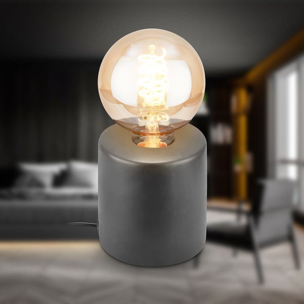 Tischlampe Tischleuchte Schlafzimmer Büro Kabelschalter Keramik Flur