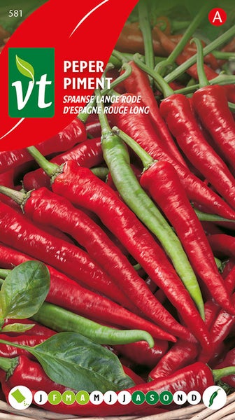 Spanischer Langpfeffer, rote Peperoni