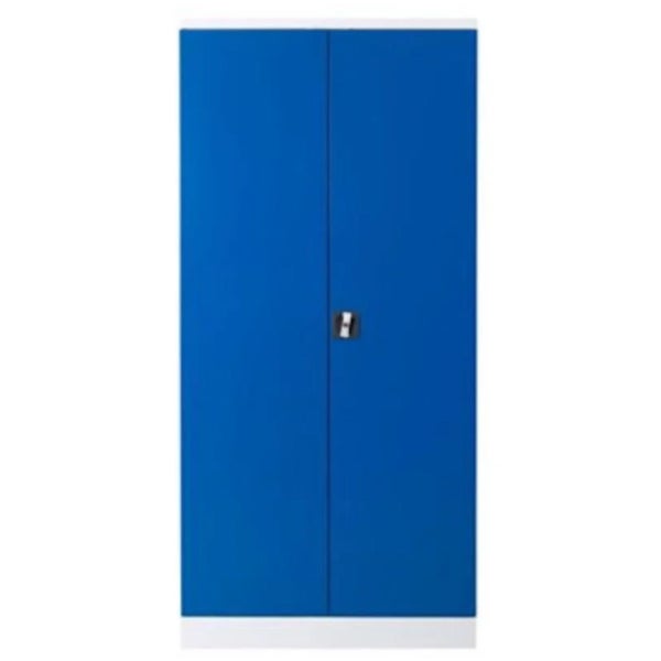 PROREGAL Stahlschrank Bee 5 Fachböden HxBxT 195 x 92 x 50 cm Pulverbeschichtetes & Verstärktes Fachbodenmaterial Weiß & Blau