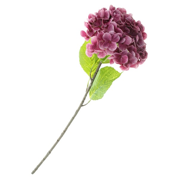 FRANK FLECHTWAREN|Kunstblume Rosa Hortensie, Ø 20 x 70 cm, KUNSTSTOFF, METALL