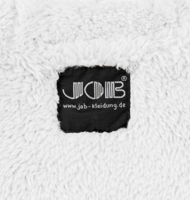 JOB DD-Hoodie-Strickjacke JENA mit Fellfutter schieferschwarz gesticktes Dachdecker Zunftemblem Gr. XL