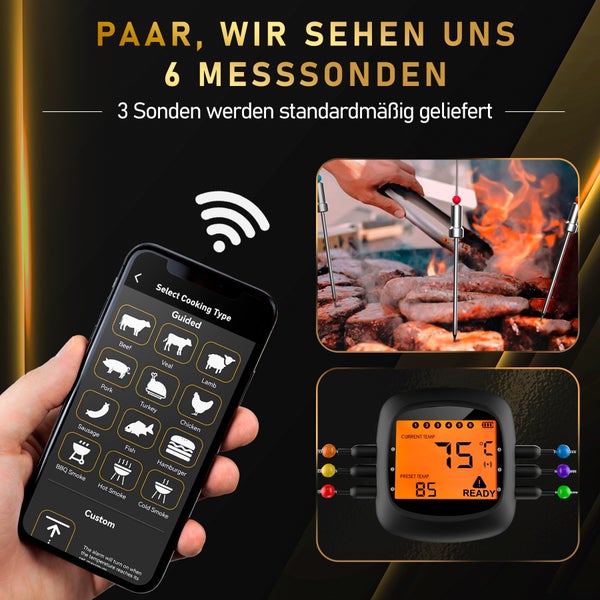 MostEssential PRO-3 Fleischthermometer - BBQ-Thermometer