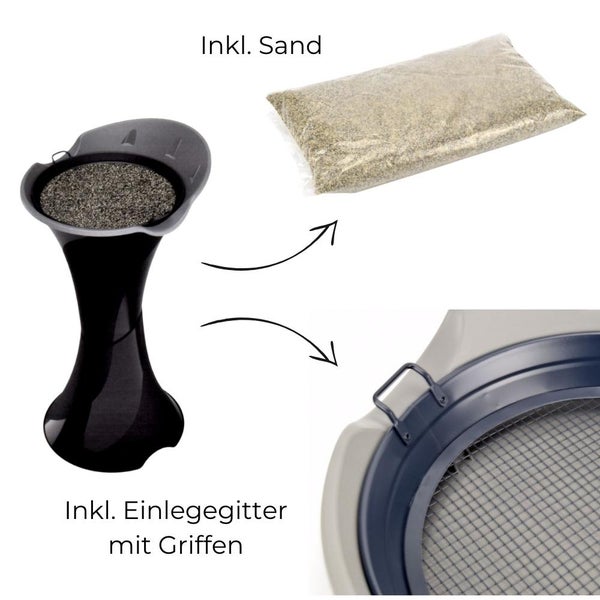 Standaschenbecher für Draußen Aschenbecher Outdoor Aschenbecher für Draussen stehend mit Sand Stand Aschenbecher Aussen silber