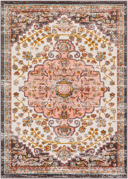 Vintage Orientalischer Teppich - Rosa/Weiß - 200x275cm - CELIA