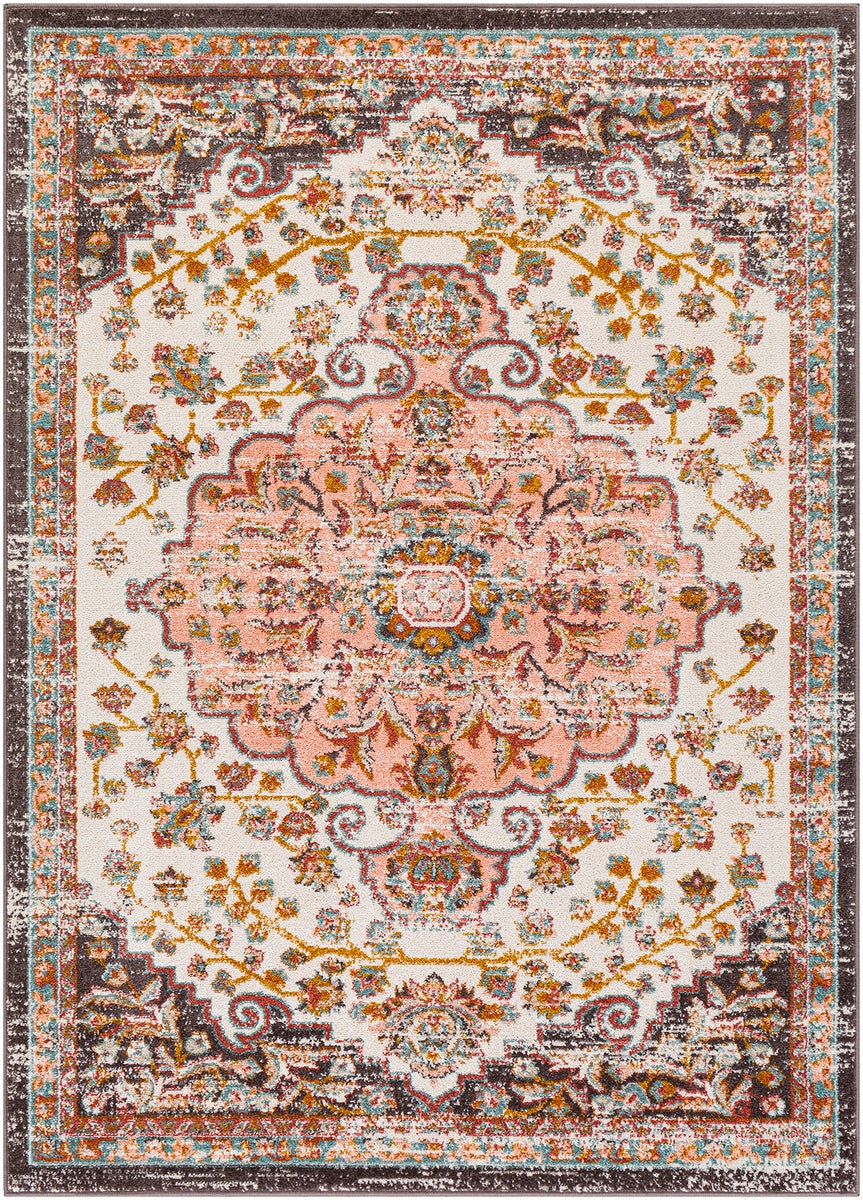 Vintage Orientalischer Teppich - Rosa/Weiß - 160x213cm - CELIA
