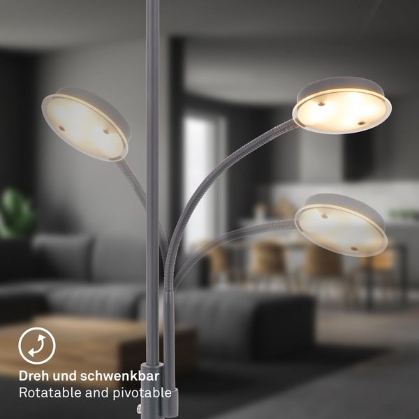 LED Stehlampe LED Stehleuchte Deckenfluter Wohnzimmer Dimmbar Lesearm Leselampe