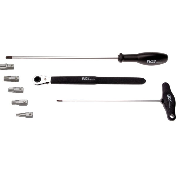 BGS Technic Schraubendreher Set mit Bits, Ratsche und T-Griff