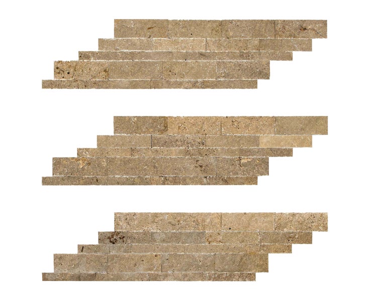Wohnrausch Wandverblender Naturstein Travertin Paneele NOCE, braun