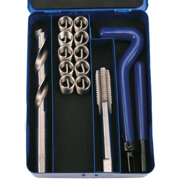 Gewindereparatur-Satz in einer blauen Box
