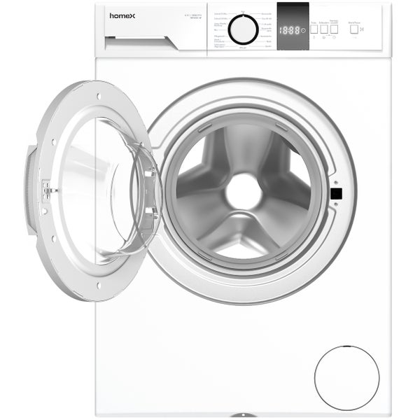 homeX Waschmaschine 6kg Frontlader mit 1200 U/Min. Inverter Motor Schontrommel 15 Programme EEK C WF612C-W