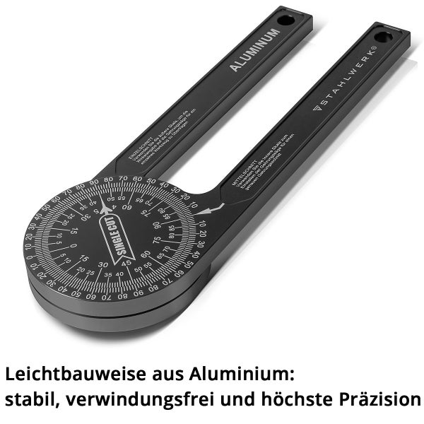 Winkelmesser 360° Grad Aluminium Gehrungswinkelmesser