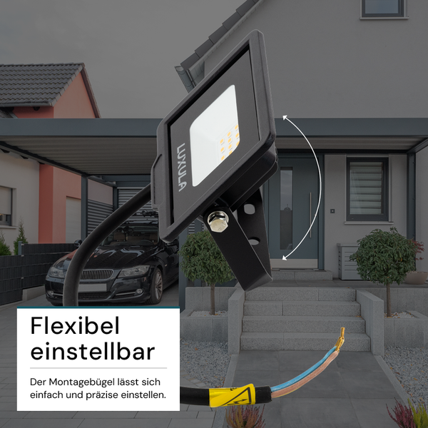 Luxula LED-Strahler zur flexiblen Einstellung für den Außenbereich