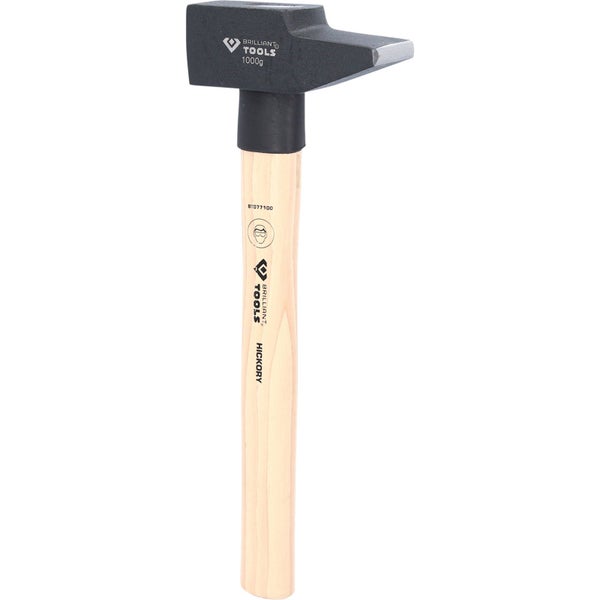 Schlichterhammer mit Hickory-Griff von Brilliant Tools, Gewicht 1000 Gramm.