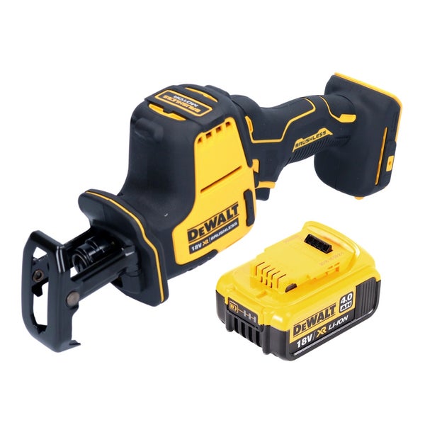 DeWalt Akku-Säbelsäge 18 Volt XR Brushless mit passendem Lithium-Ionen-Akku.