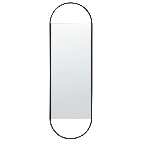 Schlanker Spiegel mit abgerundetem Rahmen