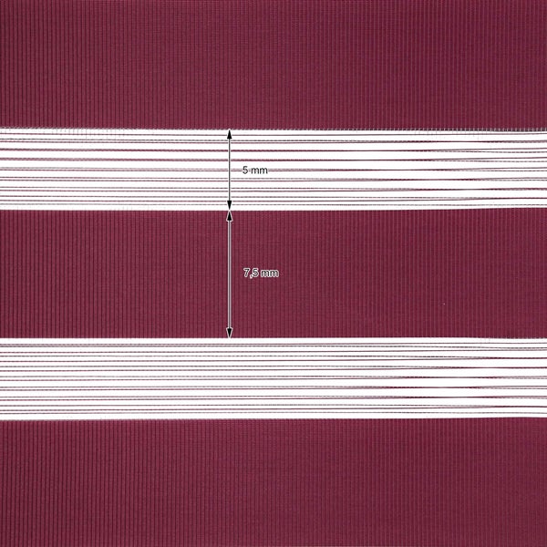 ECD Germany Doppelrollo Klemmfix ohne Bohren 70 x 230 cm Bordeaux, lichtdurchlässig und verdunkelnd, Duo Rollo für Fenster & Türen, Fensterrollo Seitenzugrollo Klemmrollo Sonnenschutzrollo Zebrarollo