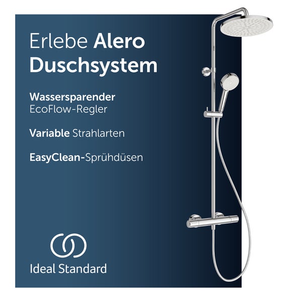 Alero Duschsystem von Ideal Standard mit Kopfbrause und Handbrause