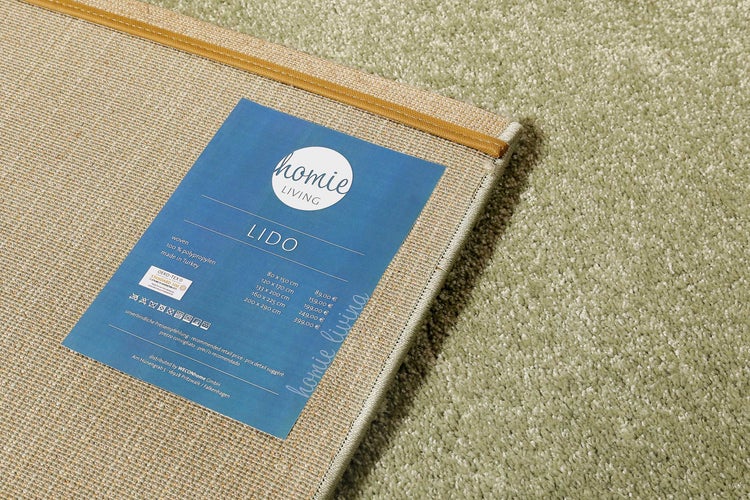 Teppich Mintgrün Kurzflor Lido Homie Living 80x150 cm
