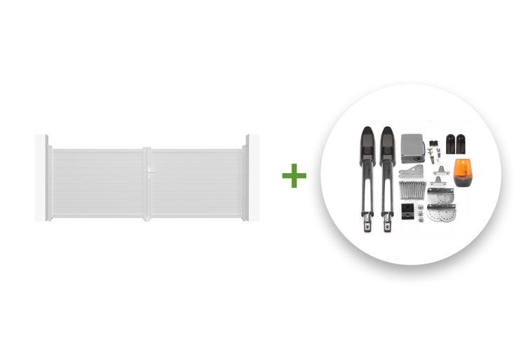 Aluminium Gartentor mit elektrischem Torantrieb Set