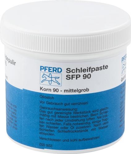 Pferd Schleifpaste SFP 90, Körnung 90, mittelgrob in einer weißen Dose