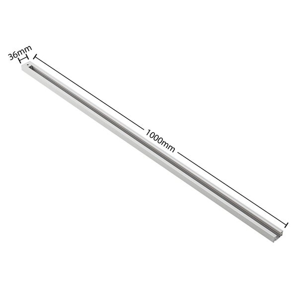 Silberne Profilschiene aus Metall mit einer Länge von 1000 Millimeter und einer Breite von 36 Millimeter.