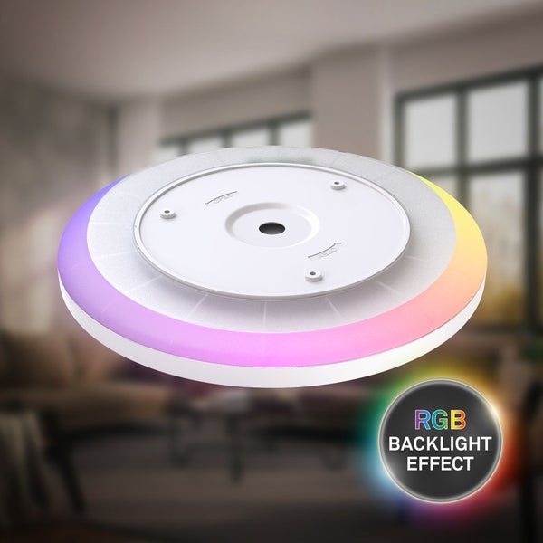 LED Deckenleuchte Smart RGB Bluetooth WiFi Timer Alexa weiß 22W Ø42cm Briloner
