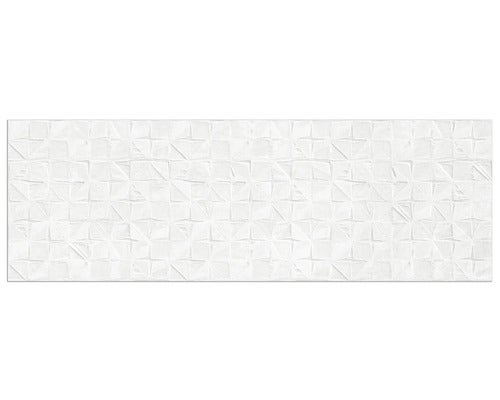 Steingut Wandfliese Momentum Decor White 30x90cm rektifiziert