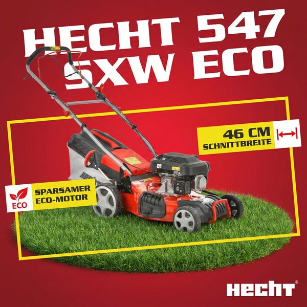 Hecht 547 SXW ECO Benzinrasenmäher mit 46 Zentimeter Schnittbreite
