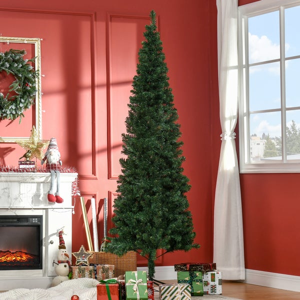 HOMCOM Weihnachtsbaum, Ø81 x 210 cm, PVC, Grün