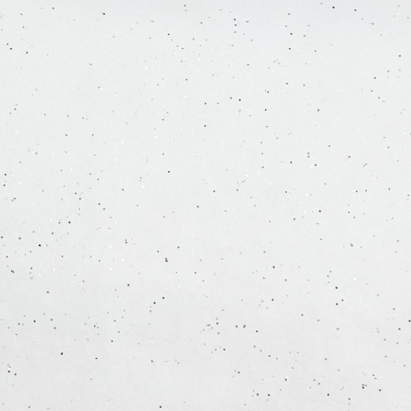 Schneeteppich mit Silberglitzer, 120 mal 80 Zentimeter, 100 Prozent Polyester, Weihnachtsdekoration, Decoris Logo.