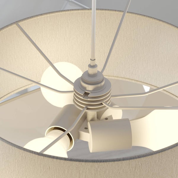 Lindby Pendelleuchte Simaria (Modern) in Braun aus Textil (3 flammig, E27) - Hängeleuchte Esstischlampe Hängelampe Wohnzimmerleuchte