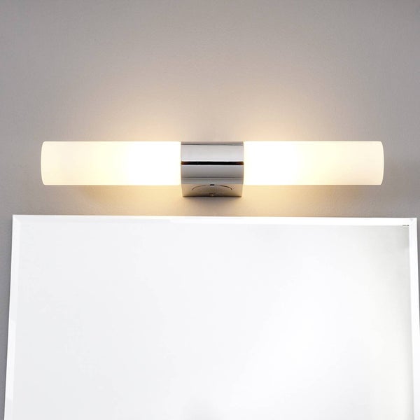 Lindby Wandleuchte, Wandlampe Bad Ziva (spritzwassergeschützt (Modern) in Chrom aus Metall (2 flammig E14) - Wandleuchten Spiegelleuchte Badezimmer Wandbeleuchtung Badezimmerleuchte