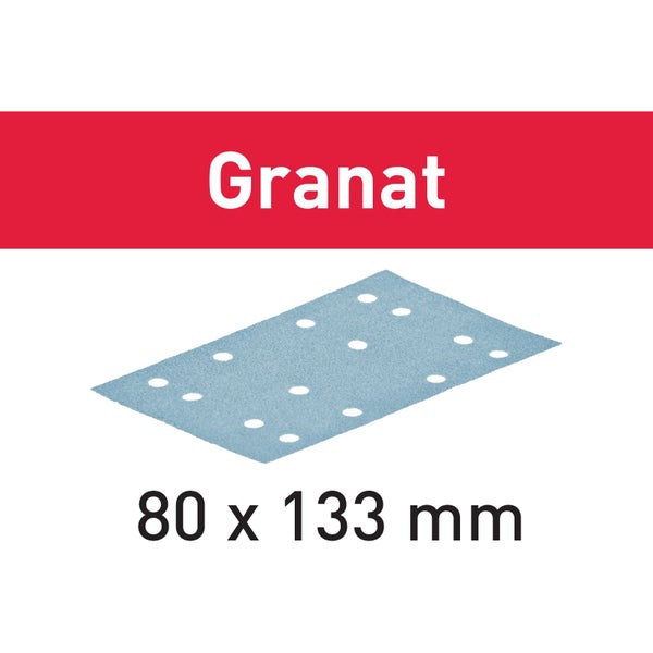 Schleifpapier Granat, 80 x 133 mm
