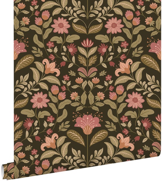 Tapetenrolle mit floralem Muster