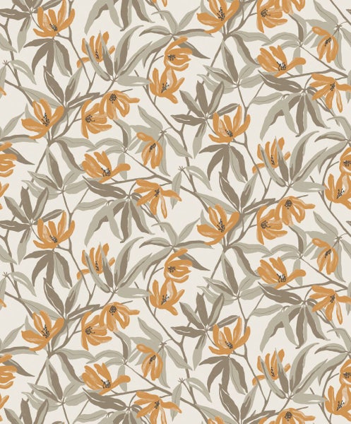 Masureel Tapete Blumen Sandbeige - 53 cm x 10.05 m - 631822