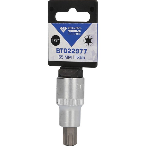 BRILLIANT TOOLS 1/2 Torx-Bit-Stecknuss 55 mm lang T55 - BT022977