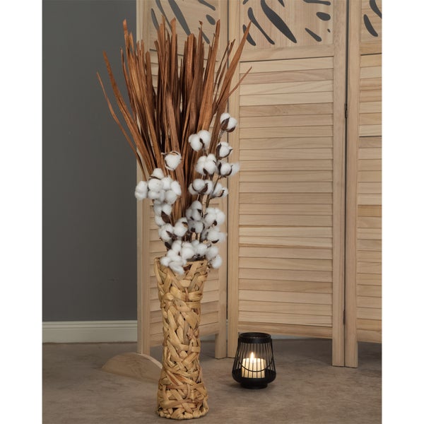 Vase  Malida 40 cm, Wasserhyazinthe naturfarben