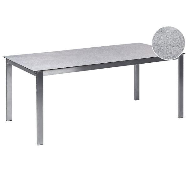 Gartentisch COSOLETO 180 cm 90 cm Glas Grau