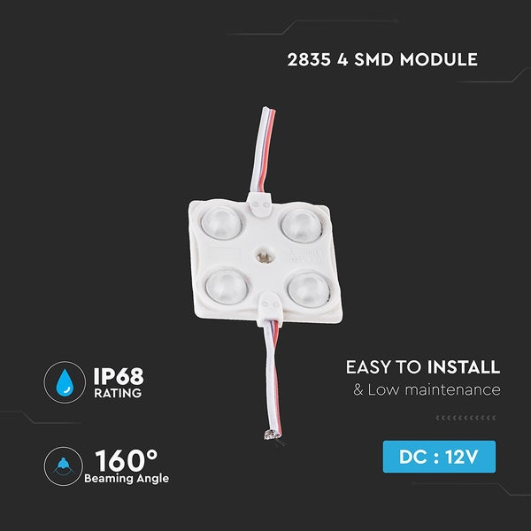 2835 4 SMD Modul für einfache Installation und geringen Wartungsaufwand, IP68 Schutzart und 160 Grad Abstrahlwinkel, 12 Volt