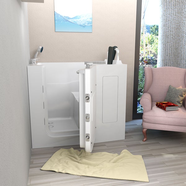 Begehbare Badewanne mit Tür und den Maßen 110 x 68 x 92 cm